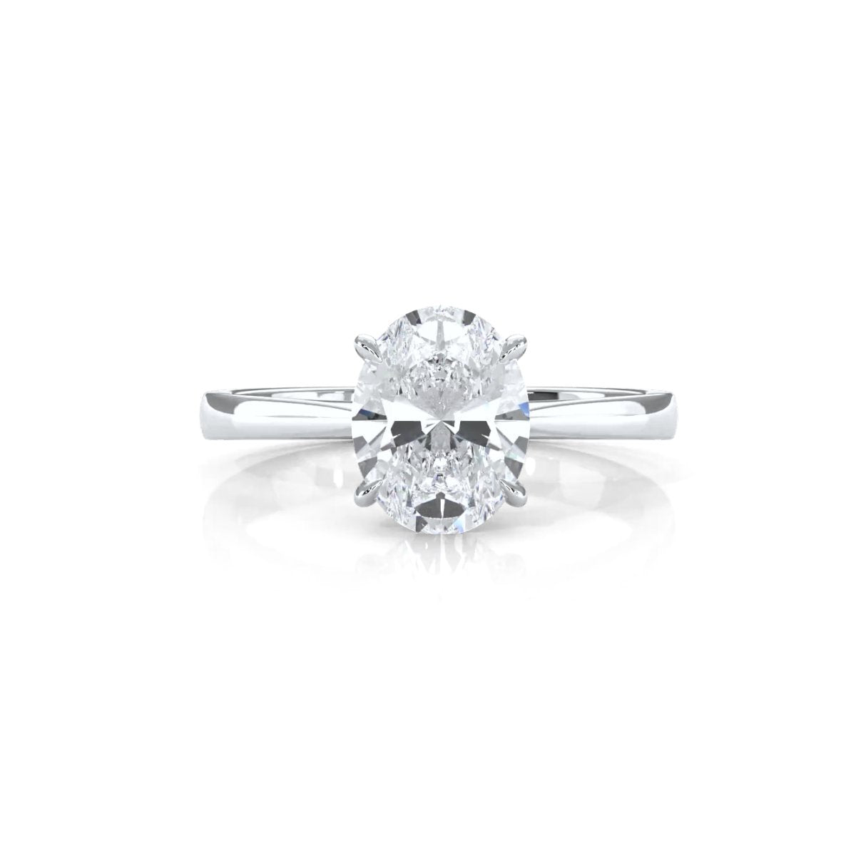 3g Lab Grown Diamond Tapper Solitaire IGI Certified Engagement Ring Setting 2mm 1.00 Ctw.